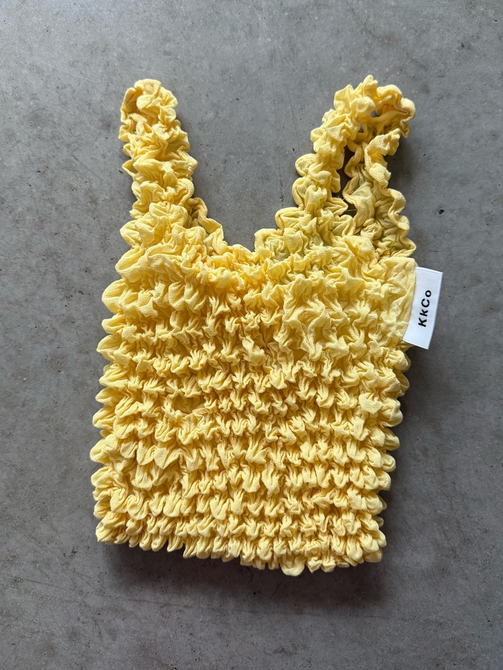 Kkco Popcorn bag shopper canary yellow